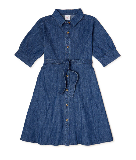 Wonder Nation Girls Blue Denim Shirt Dress Size Medium (7-8)  NWT