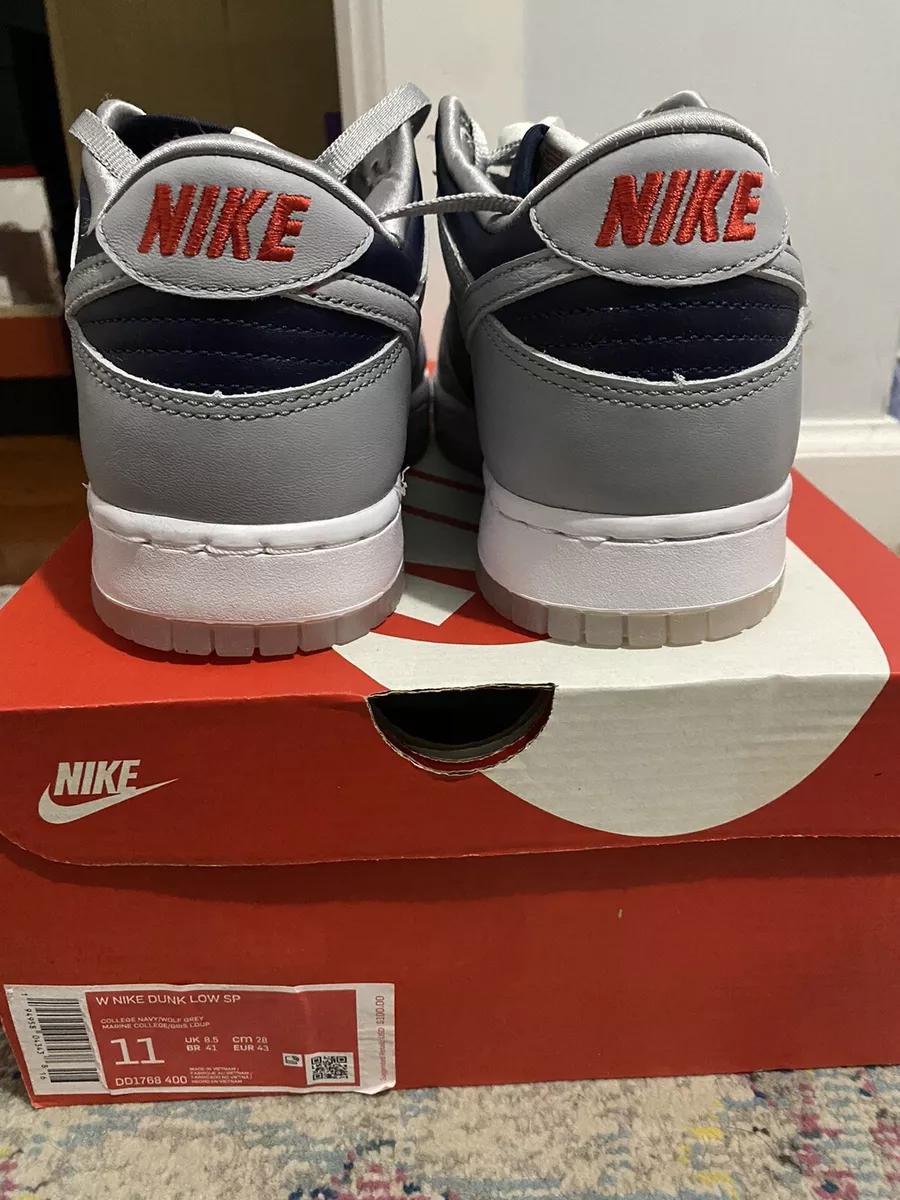 Nike dunk low college navy grey Women's (11W/9.5M) | eBay