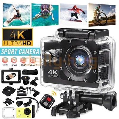 4K Action Camera Sport Video Waterproof Wifi 1080P HD Cam 170° Remote For Go Pro