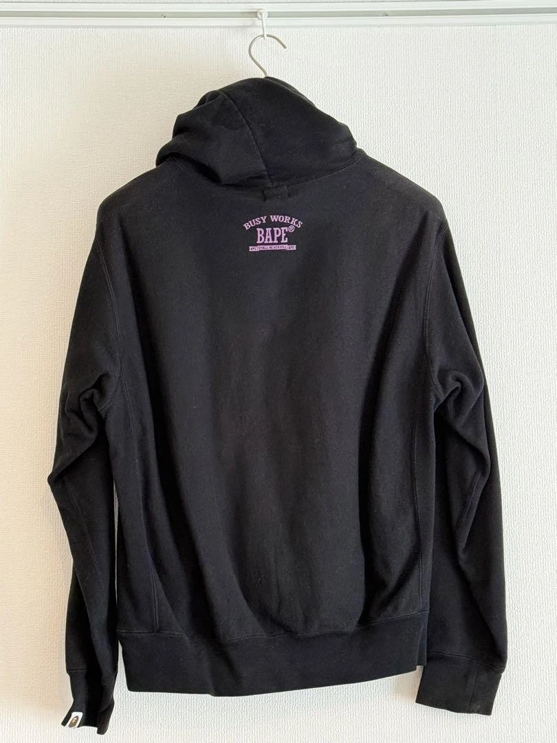 A BATHING APE (BAPE) BAPE Felpa con Cappuccio UOMO Nera JP Taglia Uomo