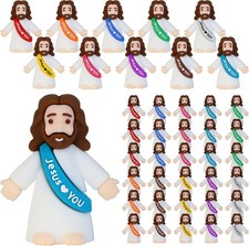 30 Pcs Little Jesus Figures, Mini Jesus Figurines in Bulk Easter Jesus Loves You