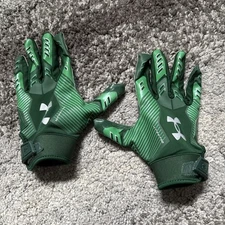 Under Armour Youth F9 Nitro USA Novelty Football Glove Used Green Sports