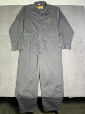 Vintage Lee Coveralls Mens 44 Reg Gray Union-Alls 1980s Workwear Jumpsuit
