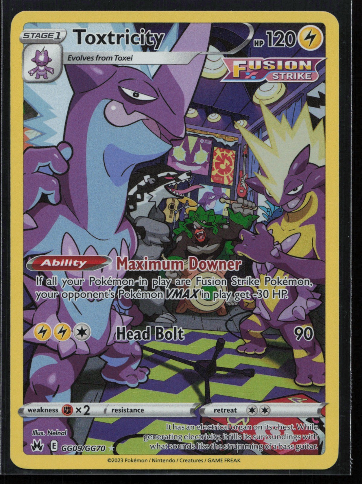 Toxtricity GG09/GG70 Ultra Rare SWSH: Crown Zenith: Galarian Gallery Holo NM