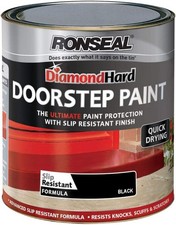 Ronseal DHDSPB250 Diamond Hard Doorstep Paint Black 250ml(Packaging may differ)