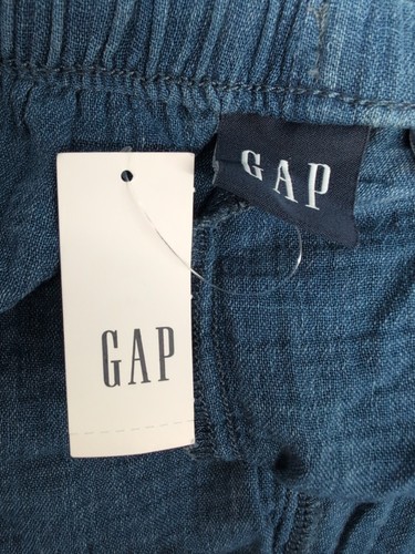 Gap Cotton Gauze Denim Easy Pull On Casual Shorts Women Size M Medium Indigo - Picture 5 of 7