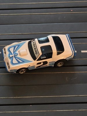 Aurora Afx #2 Firebird Blue White HO Slot Car Near Mint Wow 