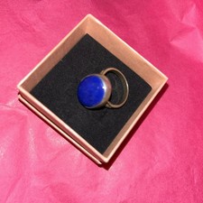 LA Sterling Silver Lapis Lazuli Ring Size 7 925