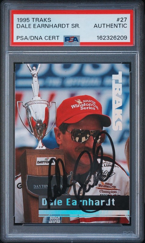 1995 Traks Dale Earnhardt Autograph JSA/PSA Graded