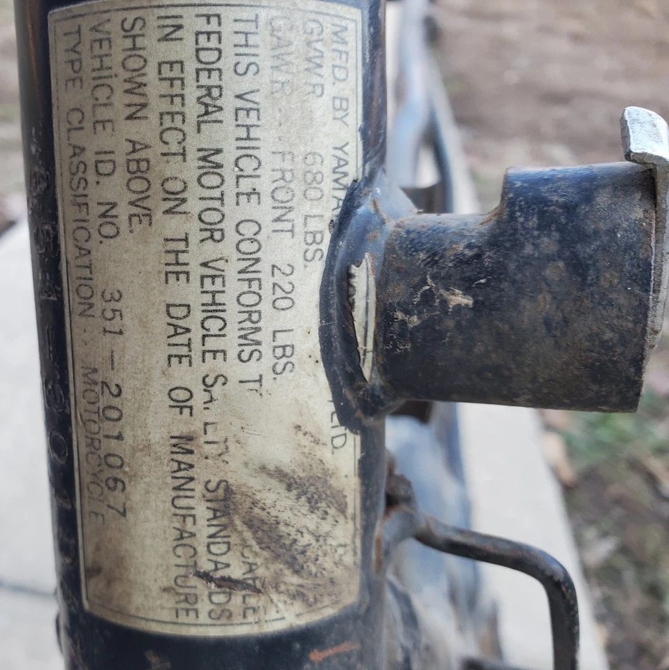 Yamaha 1974 RD350 cuadro desnudo Foto 2 de 4