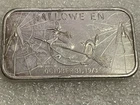 Halloween October 31, 1973 1 oz .999 Fine Silver Art Bar-Madison Mint-Toning!!