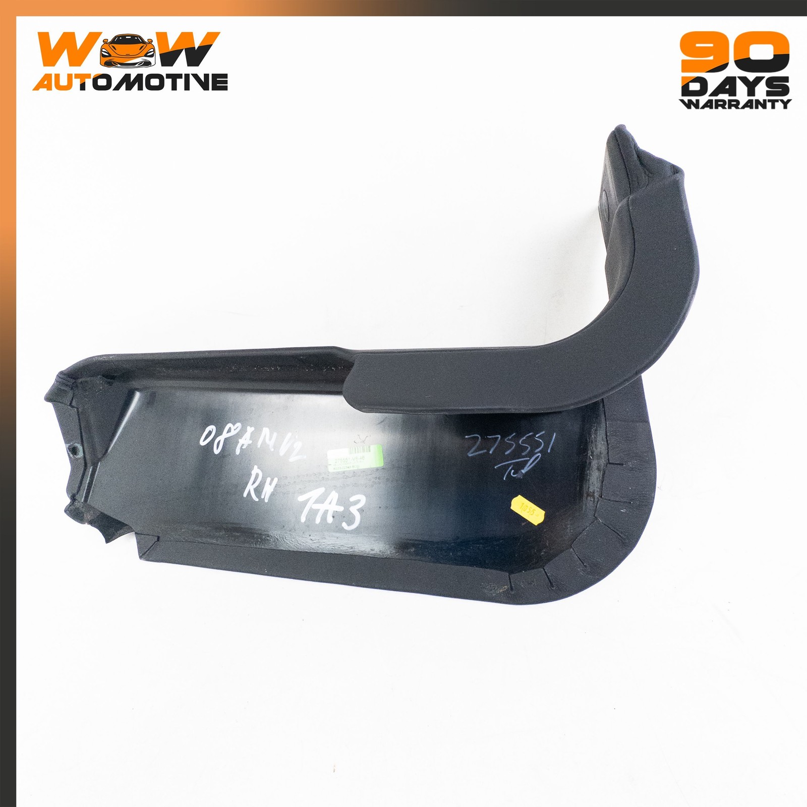 06-16 ASTON MARTIN V8 VANTAGE FRONT RIGHT KICK PANEL TRIM COVER BLACK OEM