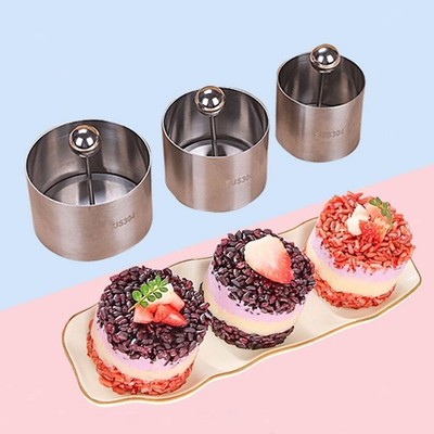 Cold Dish Kuchenringe manuell Profi Kreativ Flachboden Reiskuchen für