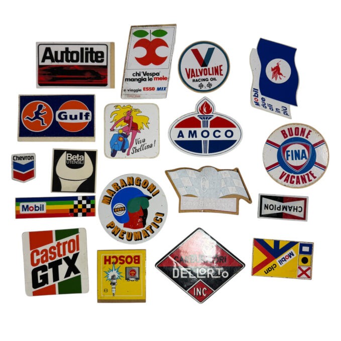 Set Adesivi Gulf-Castrol-Shell Vintage 18pcs