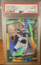 Panini 2025 Prizm Hyper Prizm Sam Darnold #269 PSA 8 /200 Seattle Seahawks