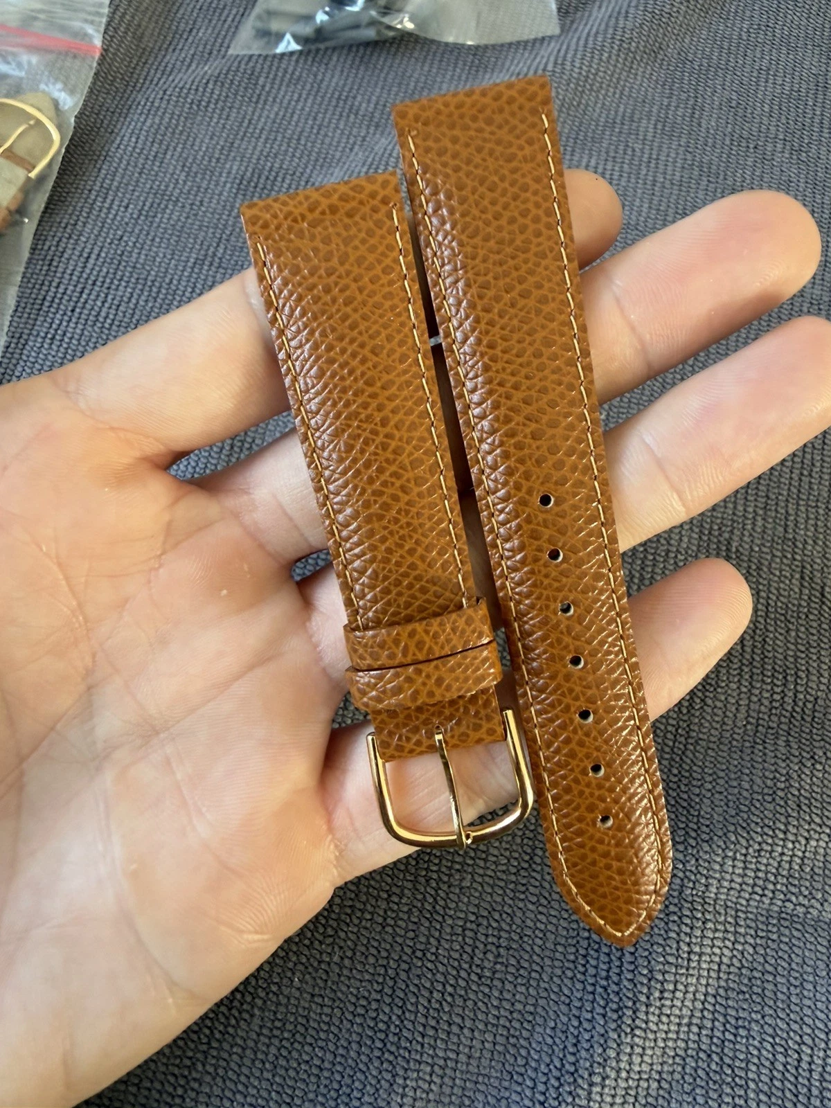 Vintage Watch Strap 20 mm Leather Nos top Quality amazing pattern