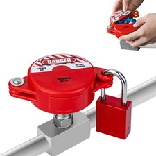 Red Faucet Locks Outdoor with Aluminum Padlock Fit 1 to 2-1/2 in Gate Valve...