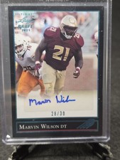 2021 Leaf Ultimate Draft Platinum Spectrum 4/30 Marvin Wilson #BA-MW1 Auto