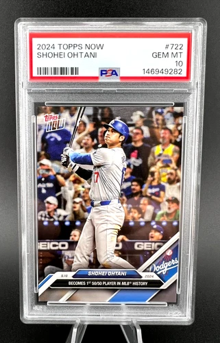 2024 Topps Now Shohei Ohtani #722 50/50 Club PSA 10 - DODGERS MVP