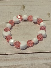 Valentine Heart Beaded Bracelet Girls Kids Jewelry Handmade Valentine Gifts