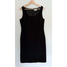 87-Classic Black Sheath Dress by Tahari Arthur S. Levine  Size 8 Formal Lined