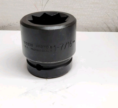 Genuine Proto 1-7/16''  8 Point Impact  Socket 1'' Drive For Square Bolt  #10023S 