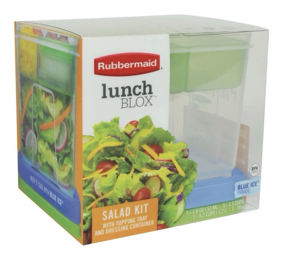 Salad Kit Bento Box 4-pc Dressing &topping Bxs