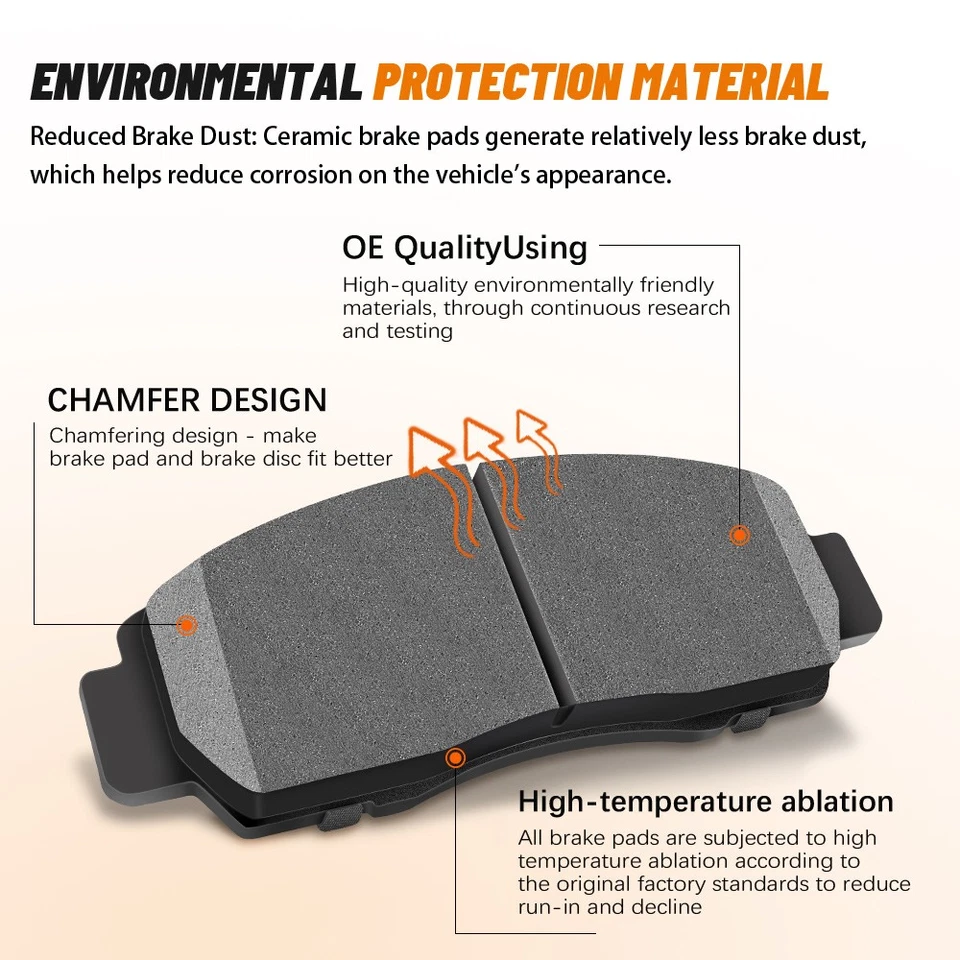 Kit de pastillas de freno delanteras traseras de cerámica para RVR Mitsubishi Outlander Sport 2013-2024 Foto 2 de 4