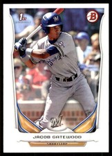 Jacob Gatewood 2014 Bowman Draft #DP39 Brewers MLB READ FREE SHIP AutographDen
