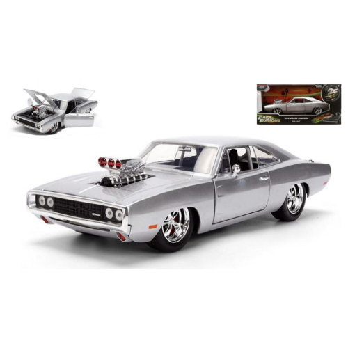 Dom's Dodge Fast & Furious Silver 1:24 Jada Toys Movie -D- Neues Modell-image