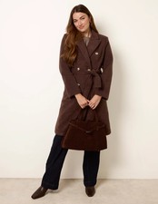 Blue Vanilla Womens Belted Long Coat