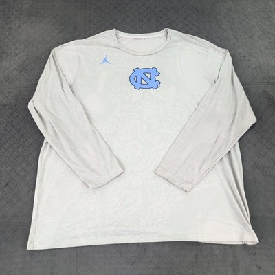 North Carolina Tar Heels Football Shirt Jordan Brand Long Sleeve Men 3XL Gray