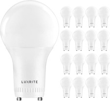 A19 LED GU24 Light Bulb, 60W Equivalent, 4000K Cool White, Enclosed Fixture Rate