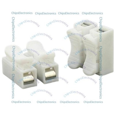 100PCS 2P Quick Splice Lock Wire Terminals Electrical Cable Connectors White