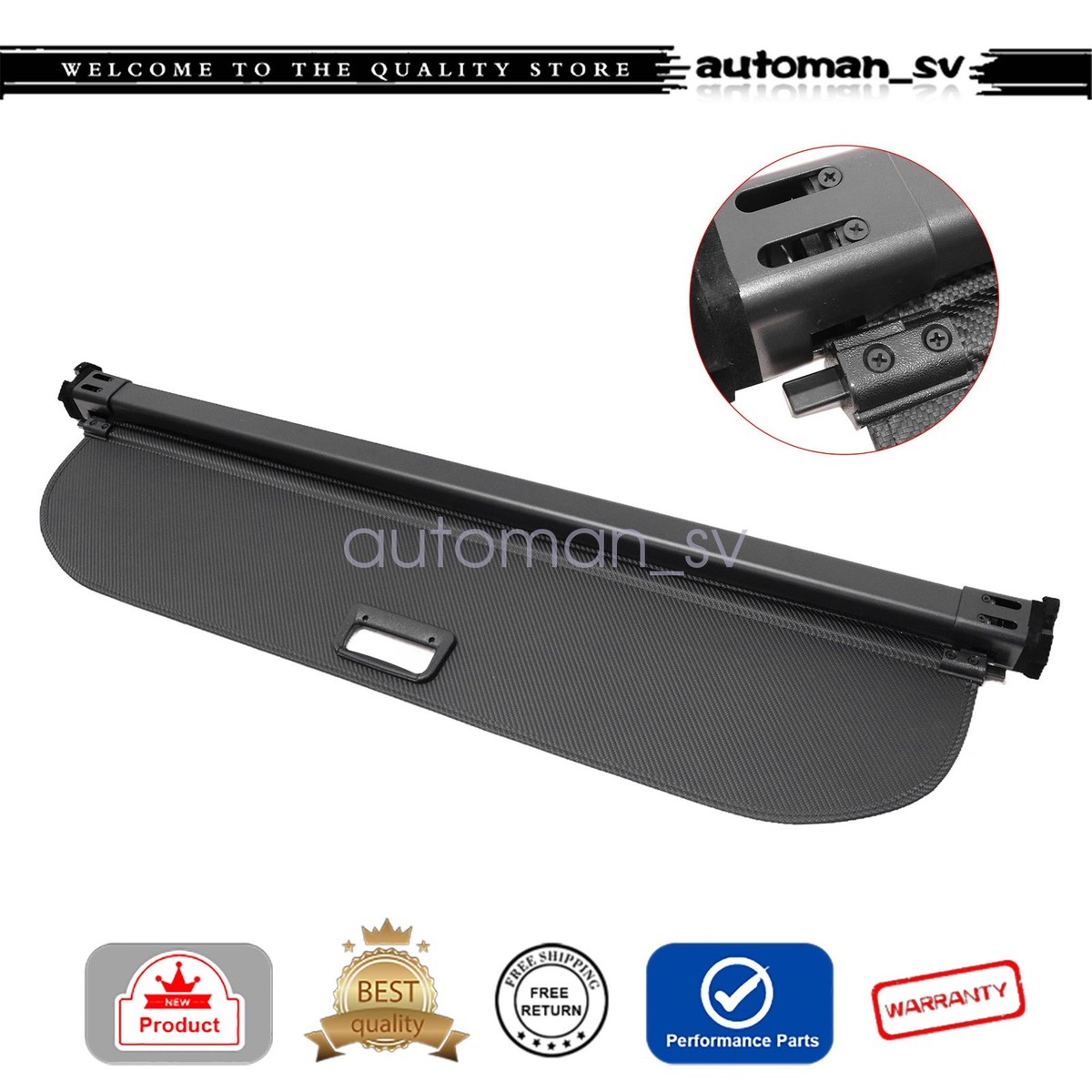 For Audi Q5 SQ5 2018 - 2024 Cargo Cover Rear Trunk Privacy Cover