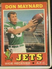 1971 Topps - Don Maynard #19 New York Jets HOF