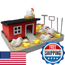 HouseBegan Chicken Zen Garden Kit for Desk, Funny Offices Desk Accessories, Desk