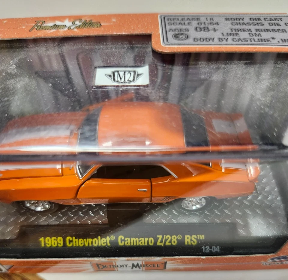 M2 Detroit-Muscle 1969 Chevrolet Camaro Z/28 RS In Orange 12-04 - Image 3 of 4