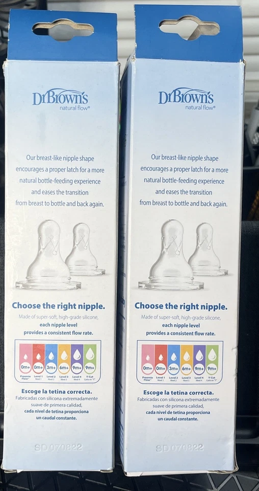 2- Dr. Brown's Natural Flow Options+ Anti-Colic Narrow 8 Oz. Pink Bottles - Image 2 of 4