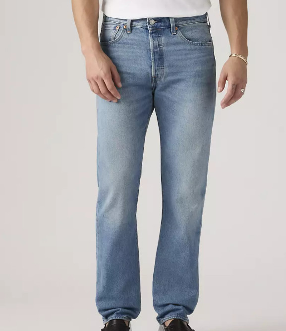 Levi's Men's 501 Original Fit Jeans 100% Cotton On My Radio Med. Wash 40x32 NWT