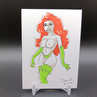 #ad Original POISON IVY Artist Sketch Card 1 1 David Icon PSC ACEO ATC Pinup $19.99