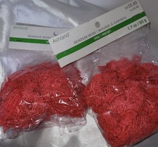 NEW ASHLAND BOTANICAL REINDEER CRAFTIMG MOSS 2 Bags 50G RED COLOR