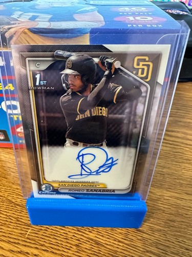 2024 Bowman Chrome ROMEO SANABRIA 1st Prospect CHROME AUTO San Diego PADRES