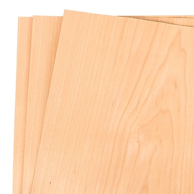 Maple Wood Veneer 12/" x 12/" Pack of 5 Sheets 1//38/" thickness 1/' x 1/'