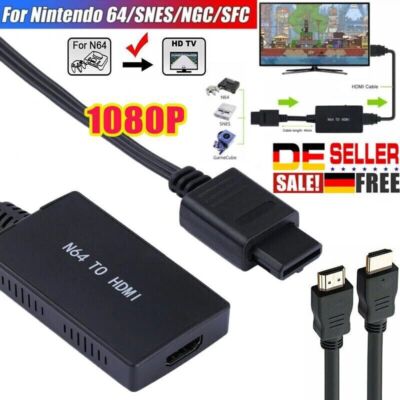 N64 To HDMI Converter Adapter HD Kabel für Nintendo 64 Gamecube Super NES SNES