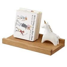 Natural Oak Wood Wall Shelves Floating Shelf, 12 Inch (Upgrade Width 6") Display