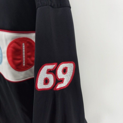 coogi men track jacket size XL black front logo full zip polyester pockets - Picture 5 of 11