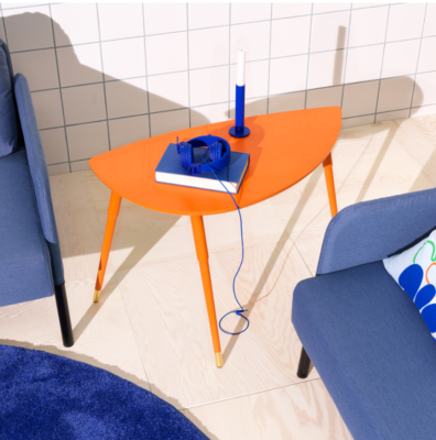 【廃盤・美品】IKEA LOVBACKEN サイドテーブル　オレンジ IKEA LOVBACKEN Side Table, Orange, 77x39 cm,30 5/16