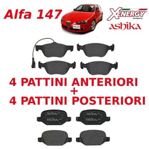 KIT 8 FRONT AND REAR BRAKE PADS FOR ALFA 147 1.9 JTDM 10/2004 - 03/ - Picture 1 of 4