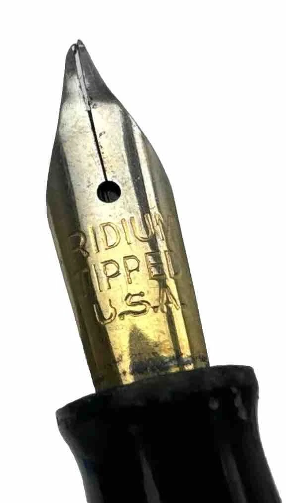 Vtg Wearever Fountain Pen Black Ridium Nib USA - product detail image 2